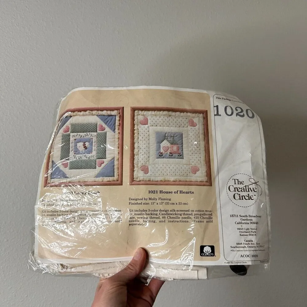 The Creative Circle #1020 Lovey Lamb Candlewicking Needlepoint Kit 13